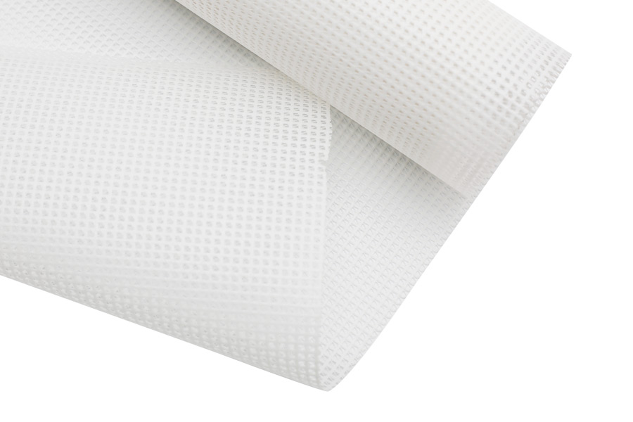 Färg PVC Belagd Polyester Mesh Tyg PVC Mesh